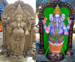 LARD VEKATESWARA MODEL ON GANESH CLAY IDOL