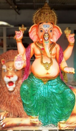 Simha vahana Ganesh